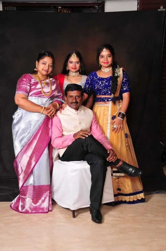 A family in coordinated Aayra ethnic wear