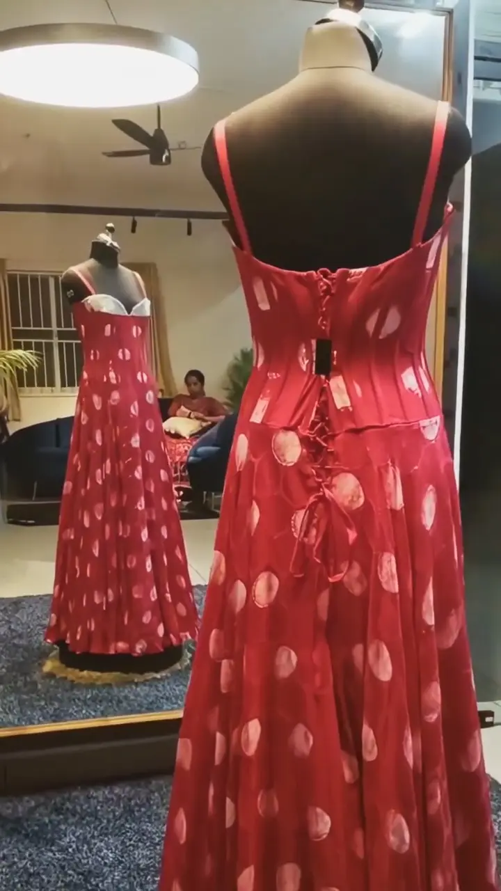 Gown with a Victorian Corset Yoke