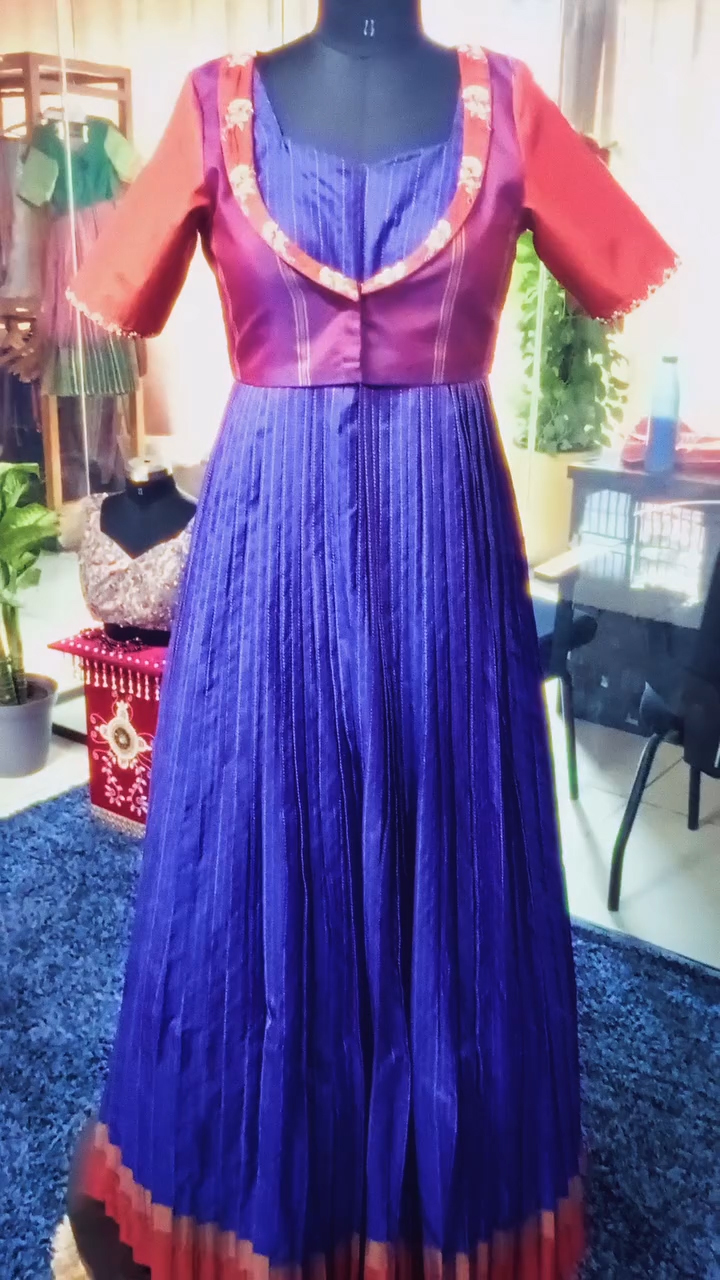Aayra Design Studio | Luxurious Silk Gown from Silk Saree