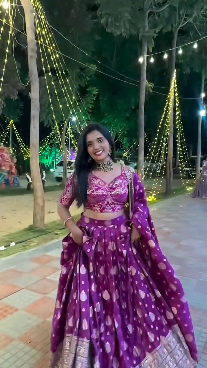 Lehenga with a Pure Brocade Blouse