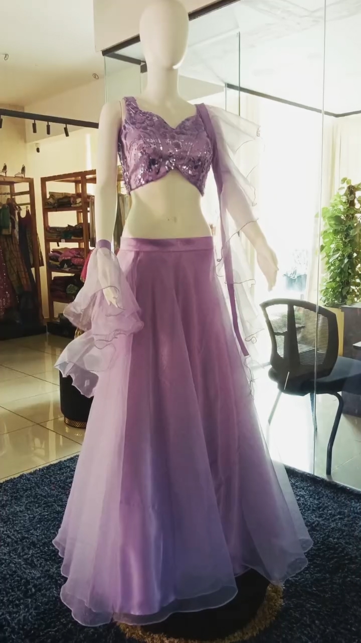 Lehenga with Ruffle Dupatta