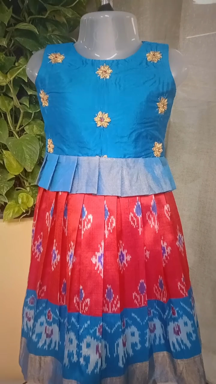 Pattu Pavada in Blue