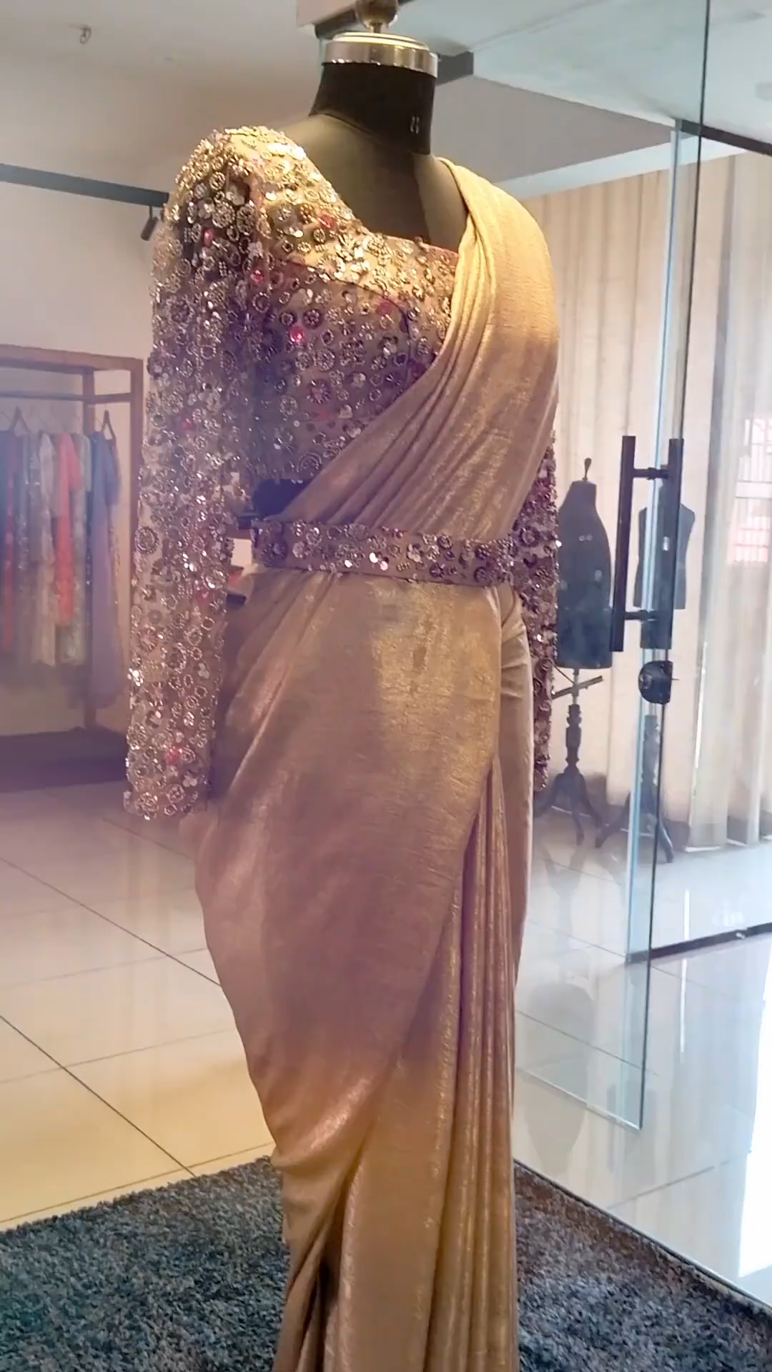 Saree with Waist Belt