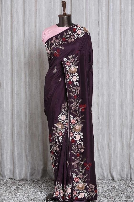 Wine georgette drape